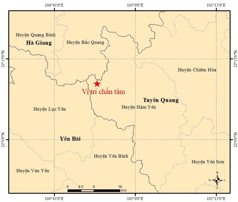 4.0 magnitude quake jolts northern Tuyen Quang province